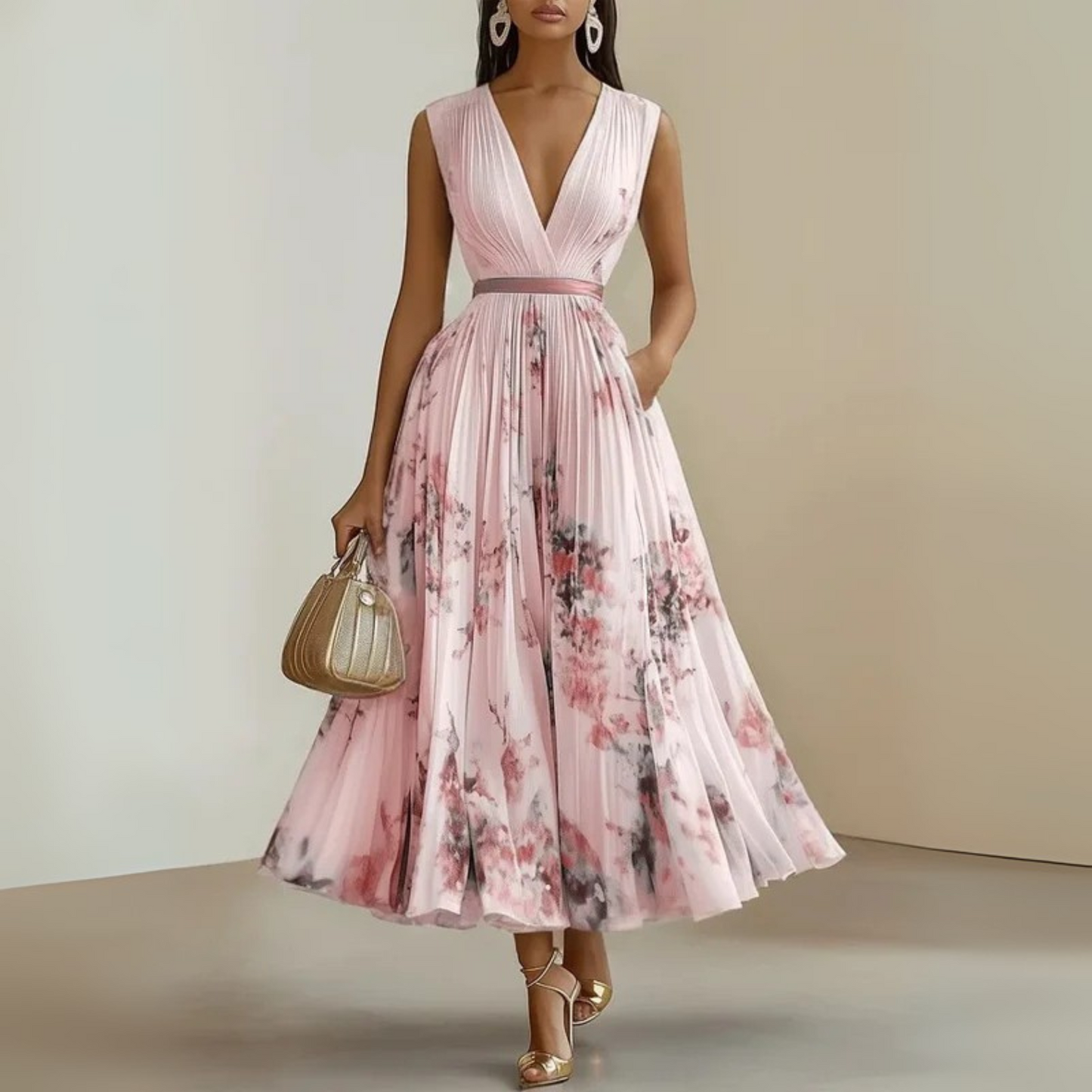 Abito Maxi Estivo Senza Maniche con Scollo a V per Donne - Vestiti Estivi Donna Eleganti e Comodi, Perfetti per Ogni Occasione Estiva 2