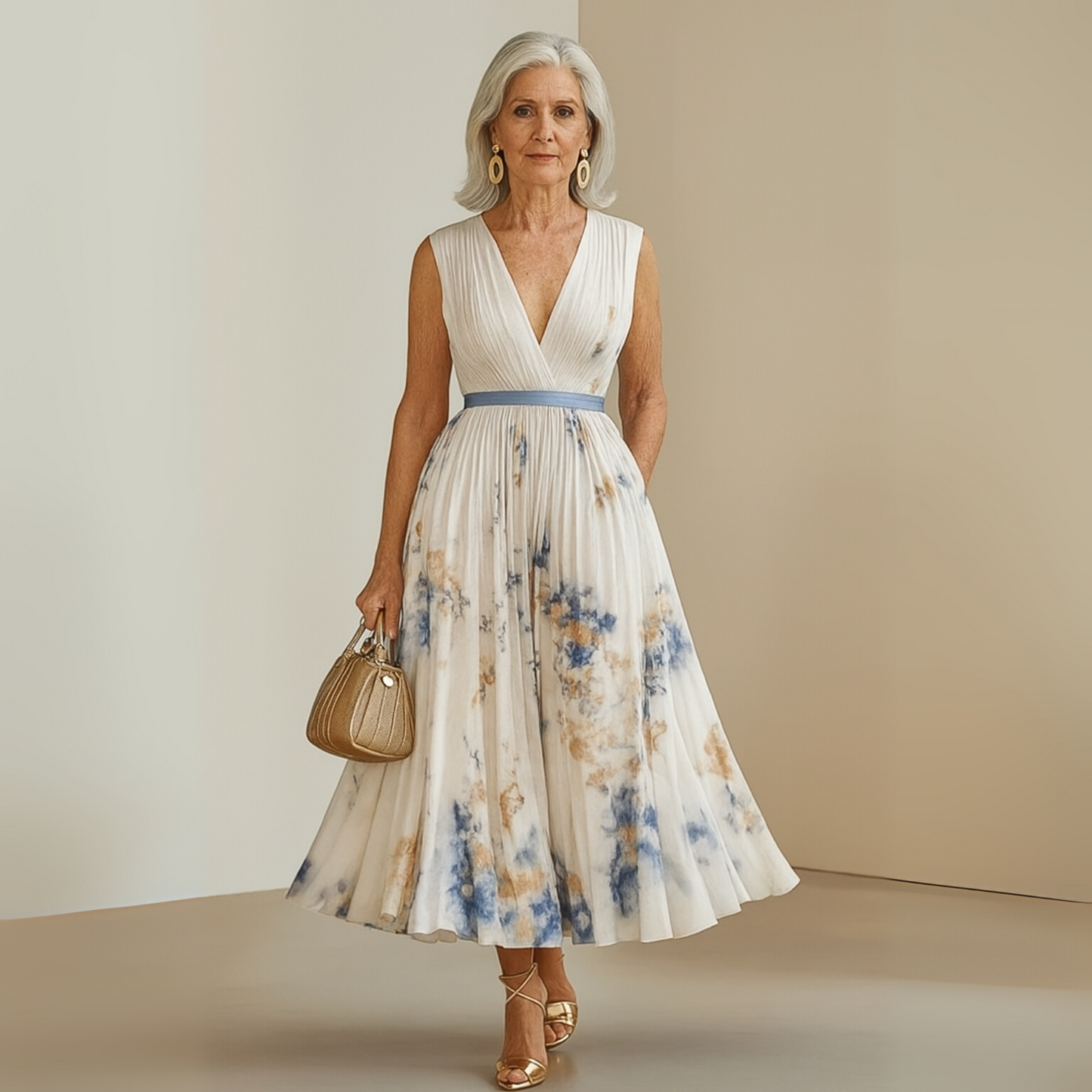 Abito Maxi Estivo Senza Maniche con Scollo a V per Donne - Vestiti Estivi Donna Eleganti e Comodi, Perfetti per Ogni Occasione Estiva 7