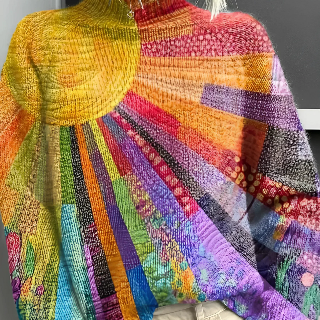 Maglione Dolcevita Donna Colorato e Vivace