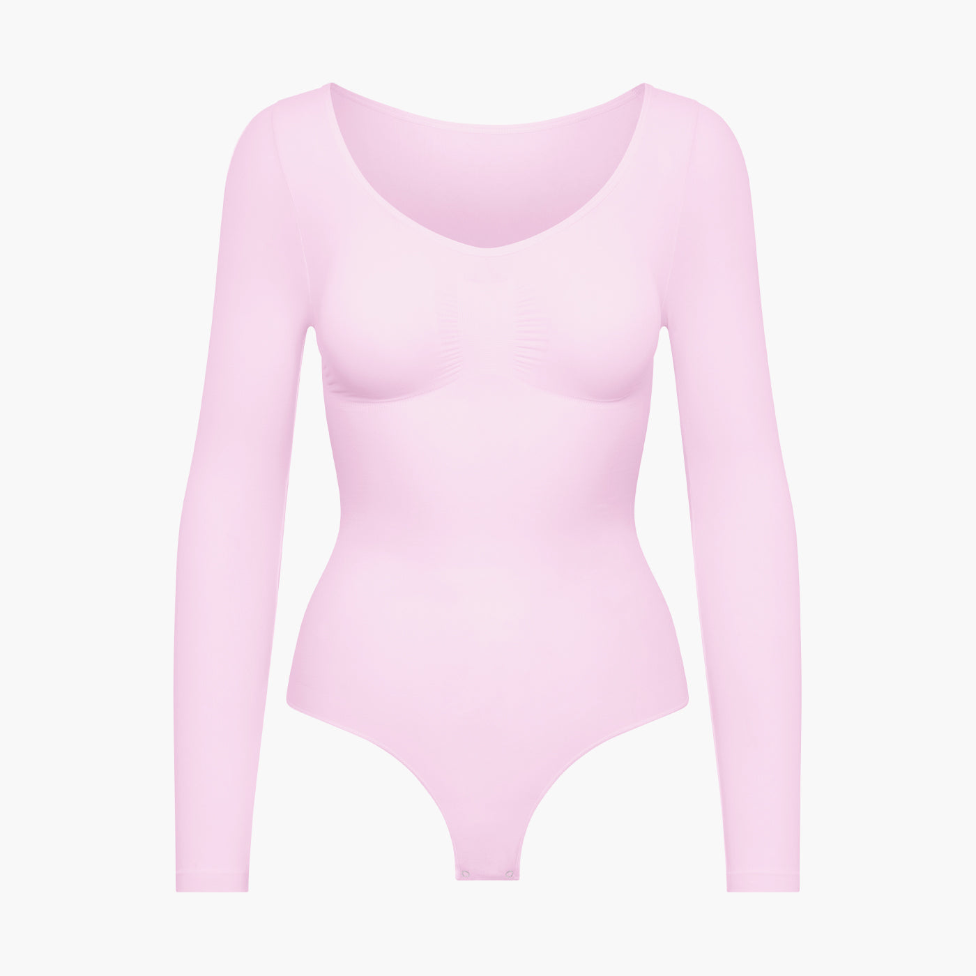 Body Donna Manica Lunga Tessuto Liscio Apertura Schiena