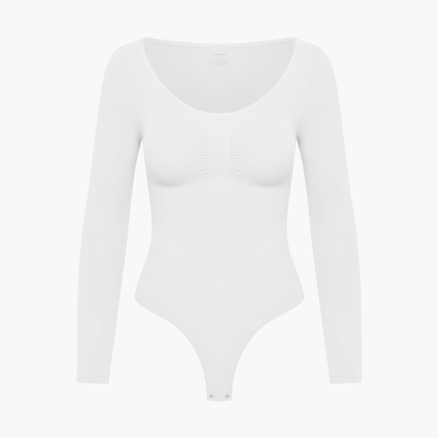 Body Donna Manica Lunga Tessuto Liscio Apertura Schiena