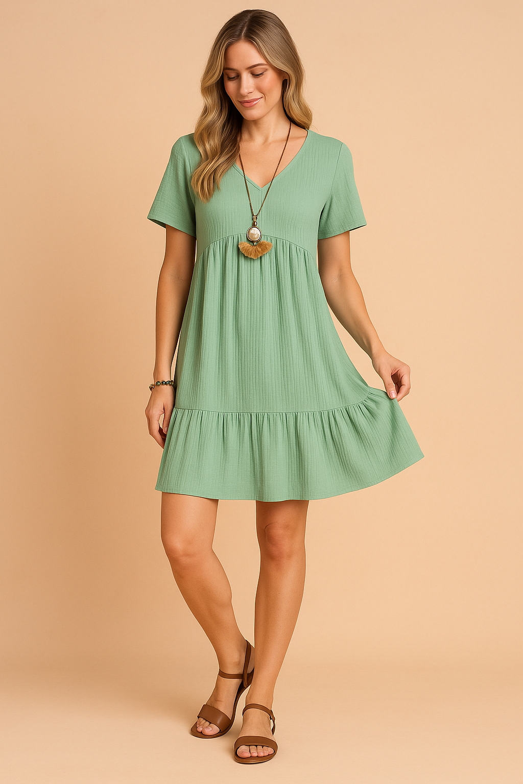 Miniabito Donna Casual Scollo a V - Vesarelli