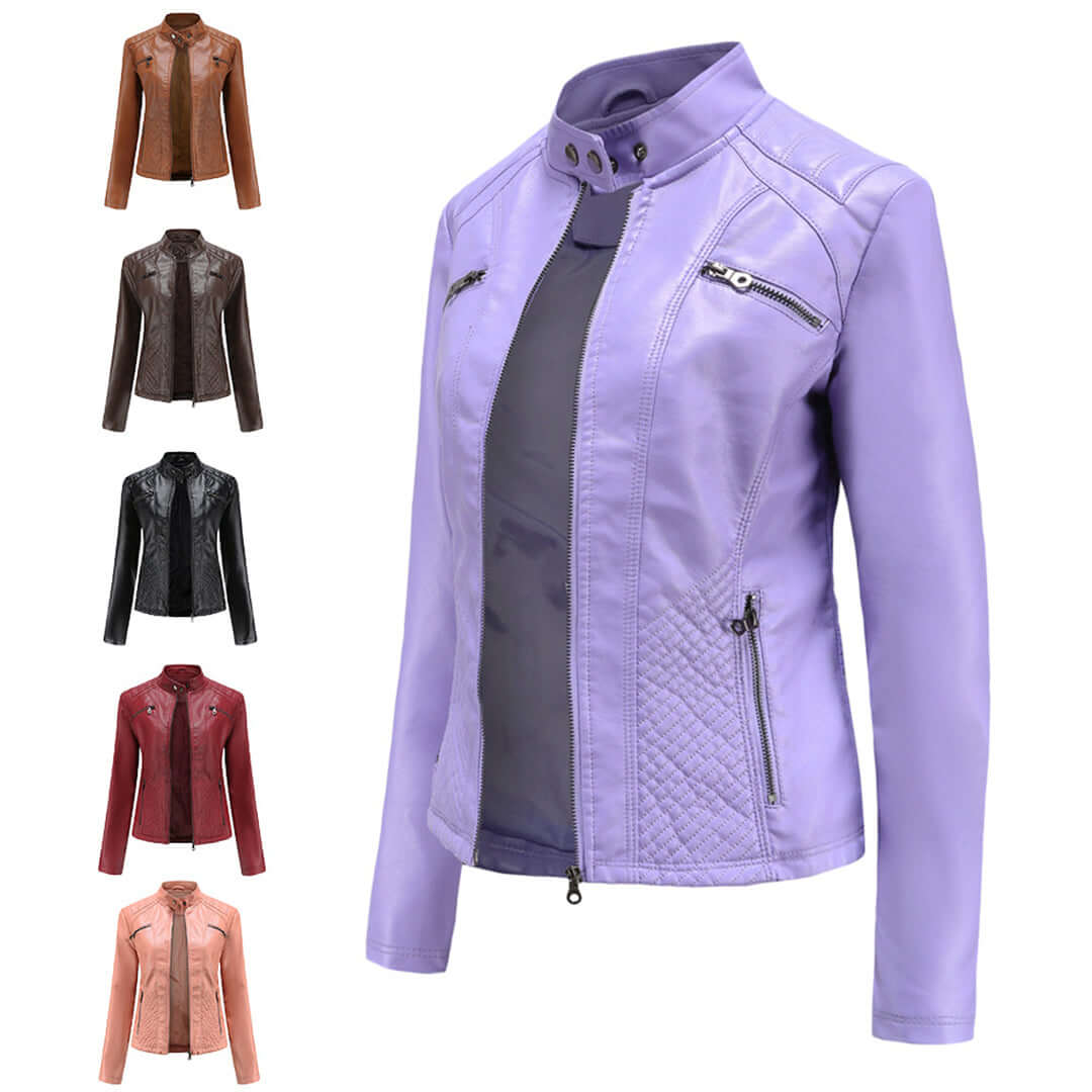 Giacca Donna in Pelle Stile Elegante Classico