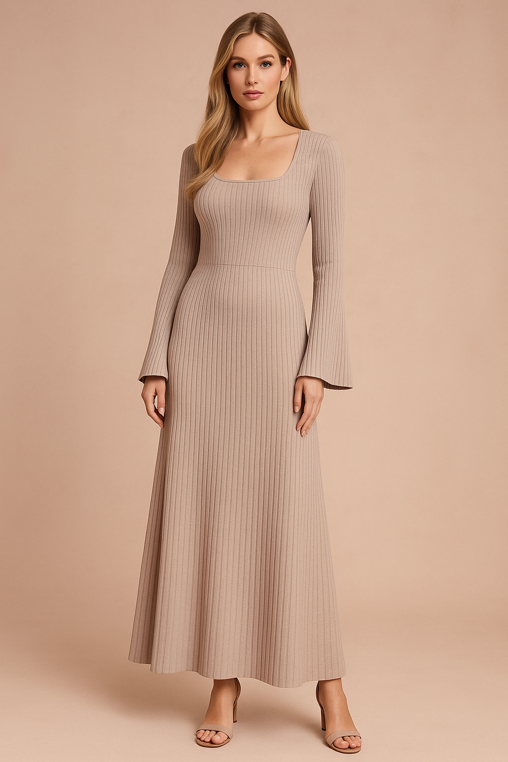 Allyson | Abito lungo da donna con maniche a sbuffo 1