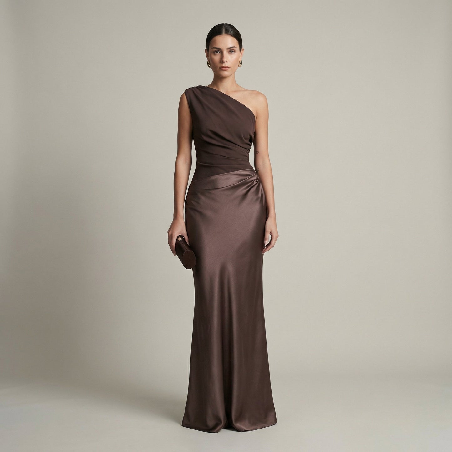 Abito Lungo Donna Cerimonia Elegante Scivolato - Vesarelli