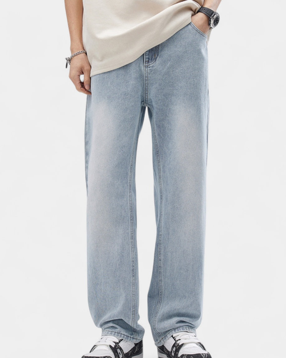 Jeans Uomo Denim Morbido Gamba Dritta Comfort - Vesarelli