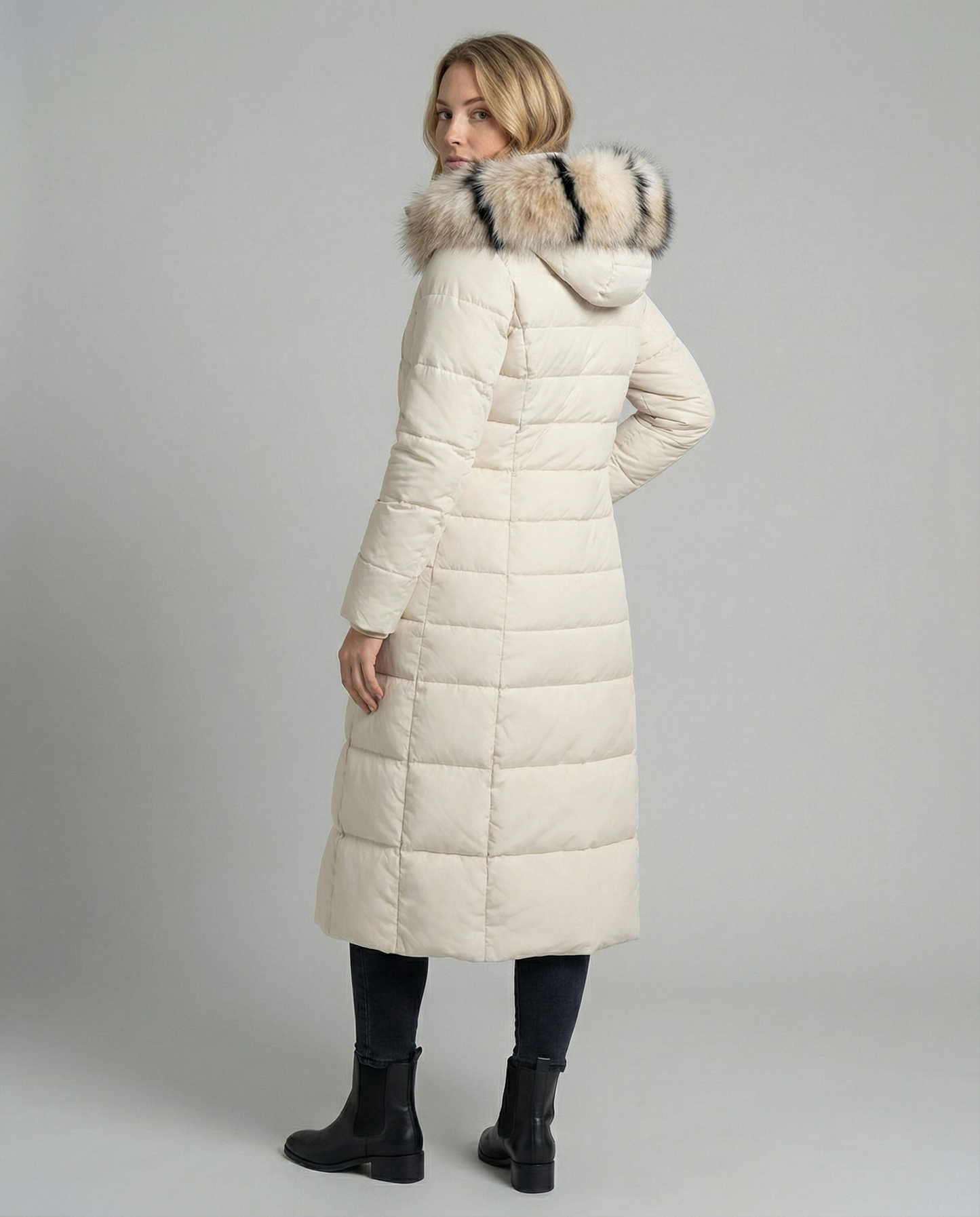 Cappotto Donna Imbottito Piuma Caldo