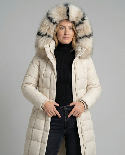 Cappotto Donna Imbottito Piuma Caldo