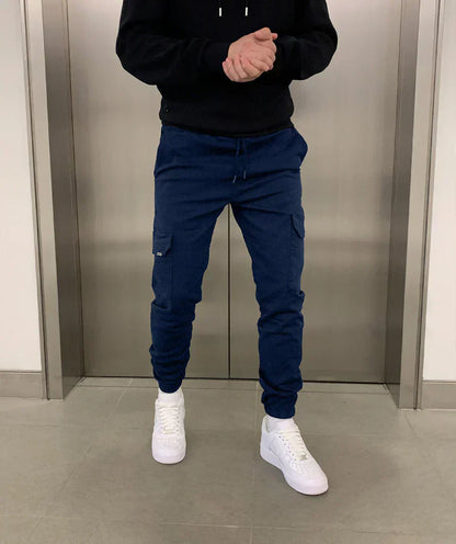 Pantaloni Cargo Uomo Lavoro Jogger Elastico