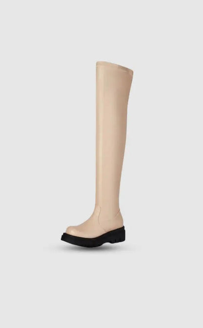 Stivale Sopra Ginocchio Donna Elegante Slim