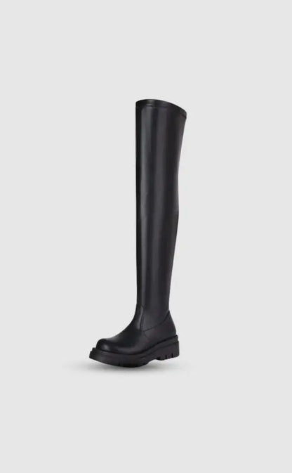 Stivale Sopra Ginocchio Donna Elegante Slim - Brentozzi