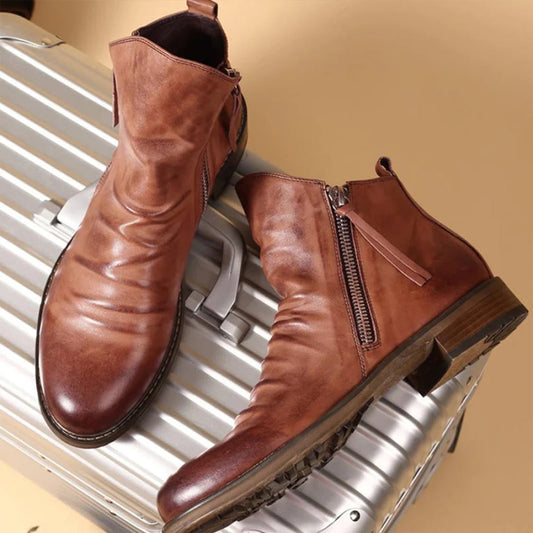 Scarpe Invernali Uomo Cerniera Stivaletto Classico - Brentozzi