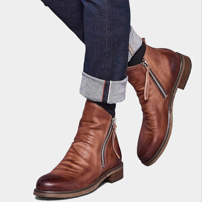 Scarpe Invernali Uomo Cerniera Stivaletto Classico