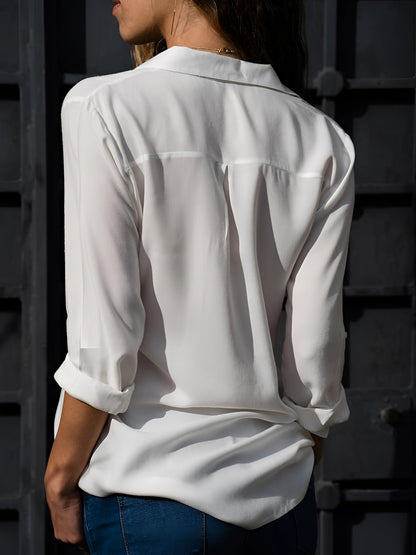 Blusa Donna Scollo a V Taglio Morbido