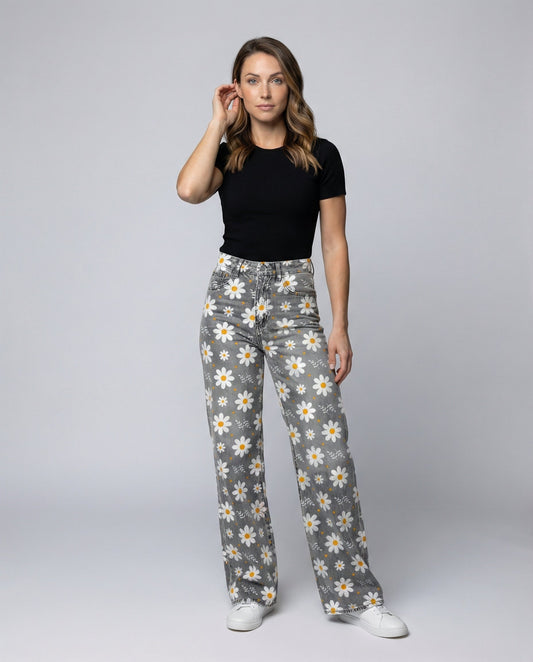 Jeans Donna Floreali Vestibilità Ampia - Brentozzi