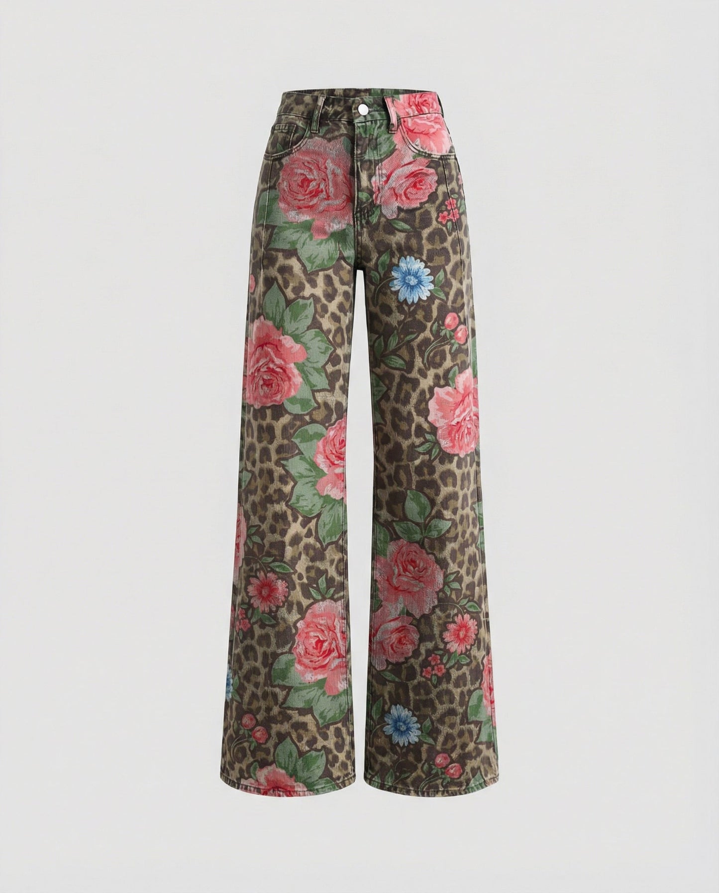 Jeans Donna Floreali Vestibilità Ampia