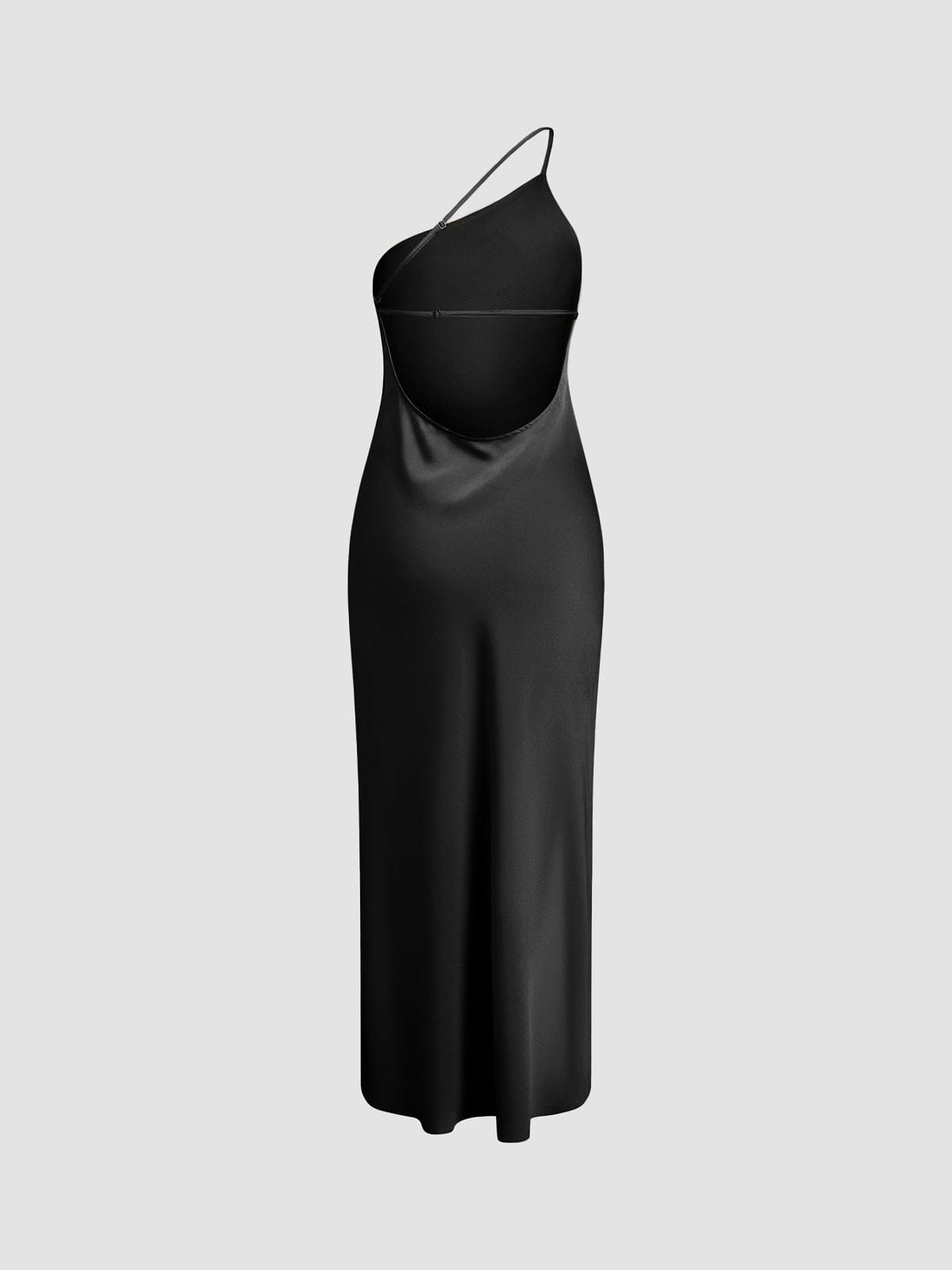 Abito Elegante Donna in Satin Scollo Schiena Scoperta
