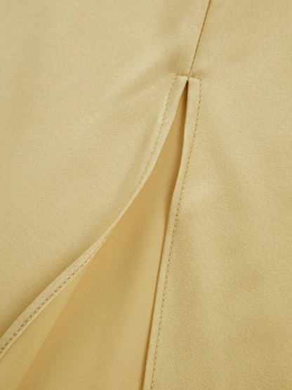 Abito Elegante Donna in Satin Scollo Schiena Scoperta