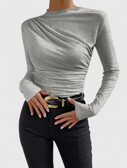 Donna Elegante Scollo Classico Morbido