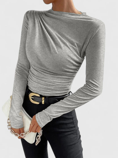 Donna Elegante Scollo Classico Morbido