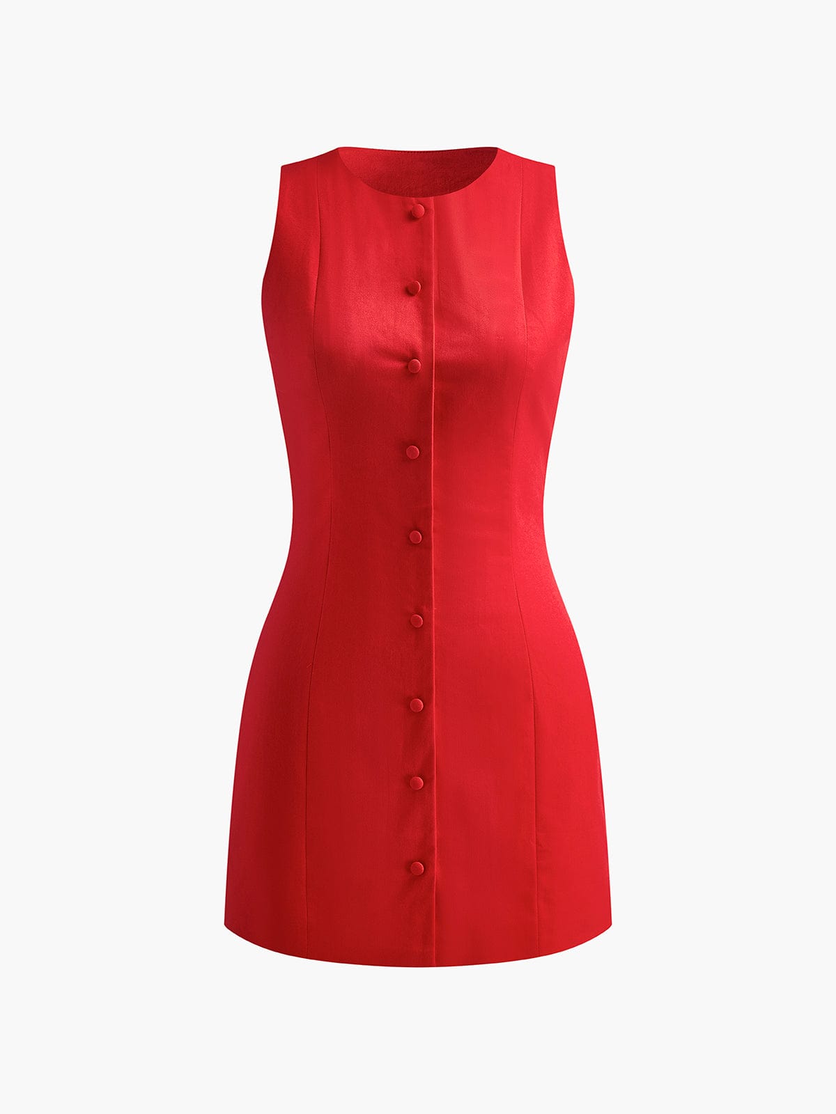 Abito Smanicato Donna in Cotone Stile Elegante Casual