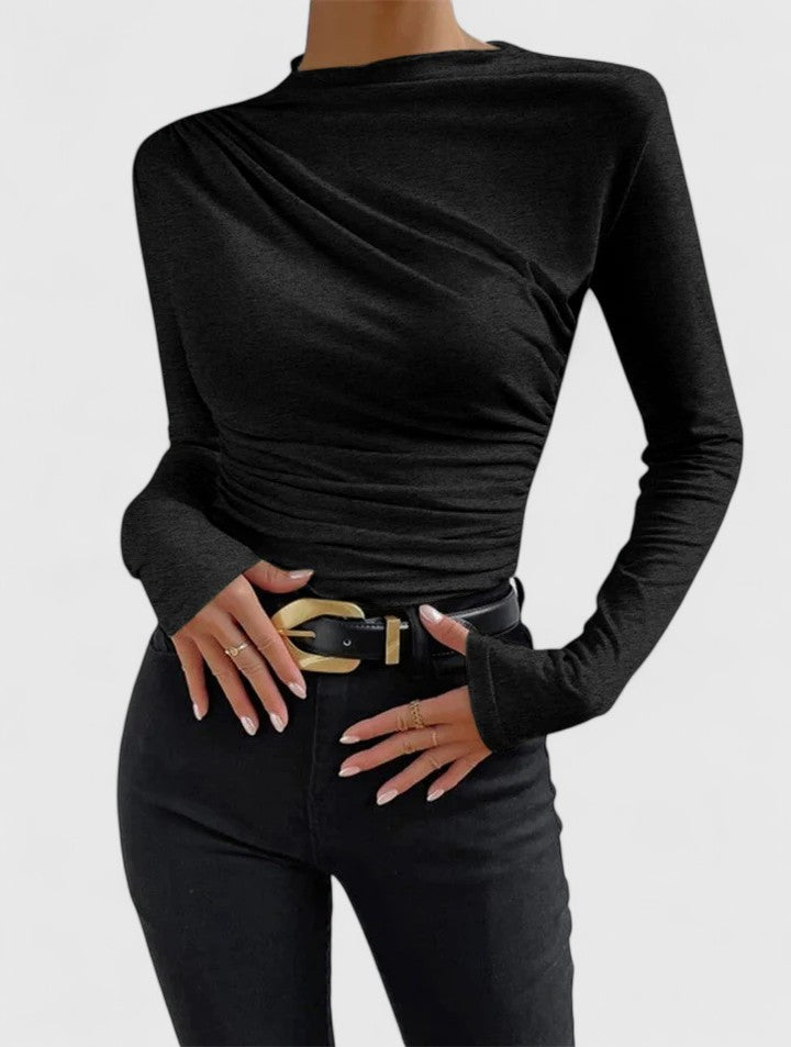 Donna Elegante Scollo Classico Morbido