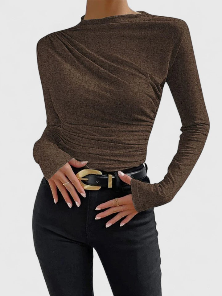 Donna Elegante Scollo Classico Morbido