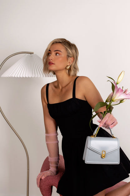 Borsa Donna in Pelle con Manico Rigido Chiusura Elegante