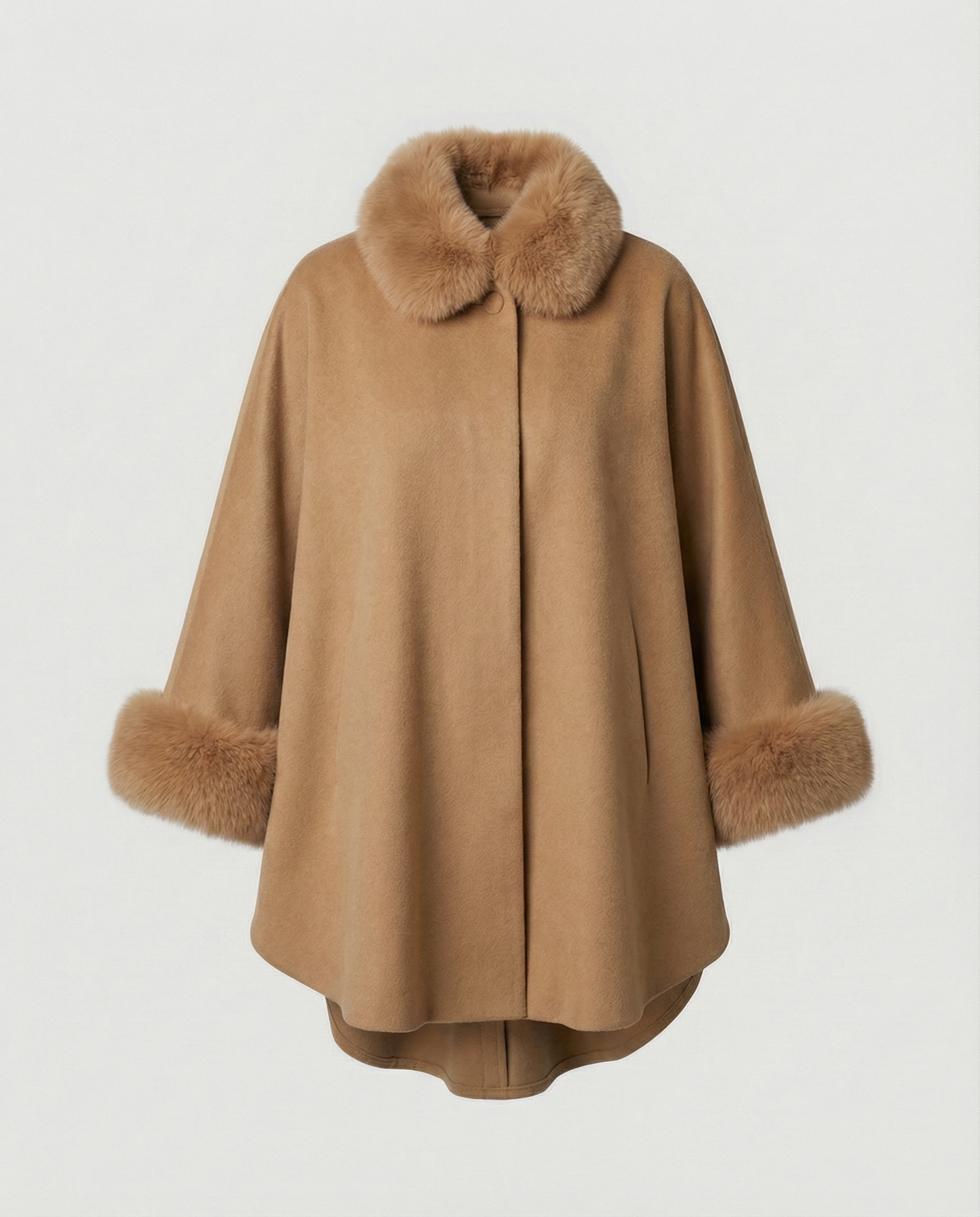 Cappotto Donna in Ecopelliccia Stile Cape