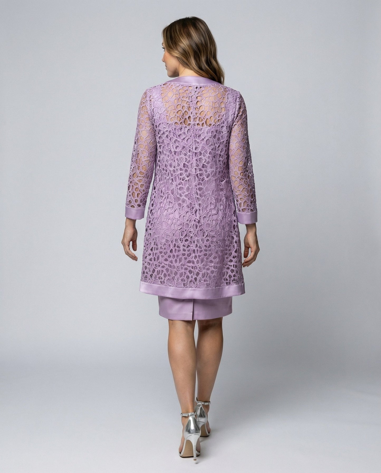 Abito Cardigan Donna in Pizzo Elegante