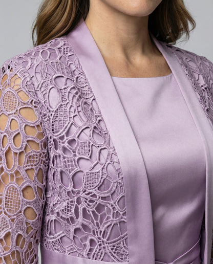 Abito Cardigan Donna in Pizzo Elegante
