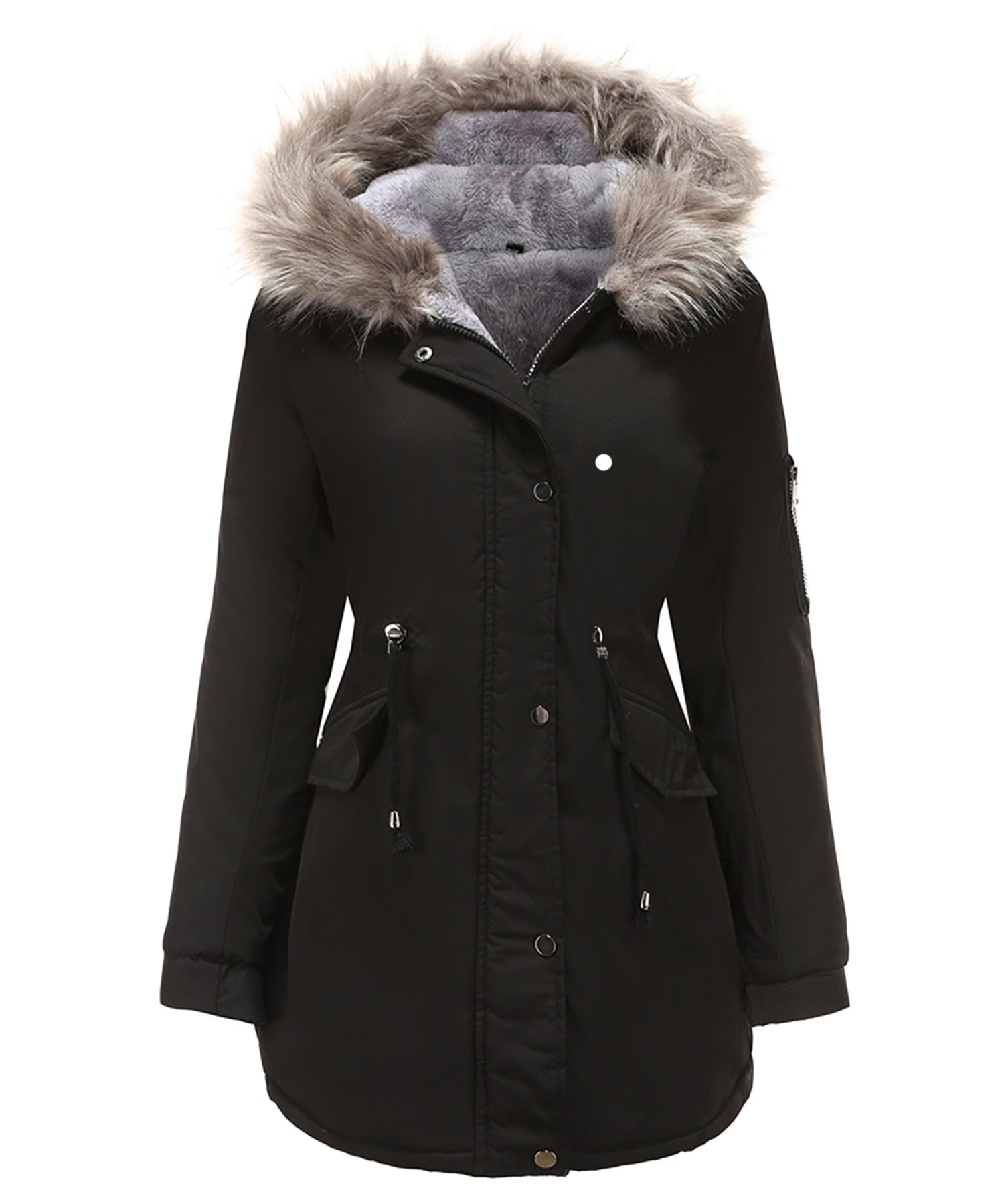 Giacca Invernale Imbottita Donna con Cappuccio e Coulisse - Brentozzi