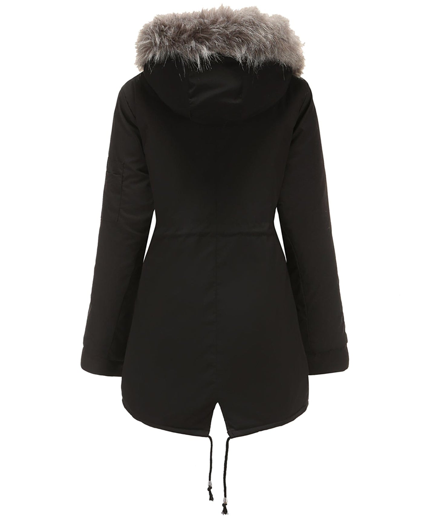 Giacca Invernale Imbottita Donna con Cappuccio e Coulisse