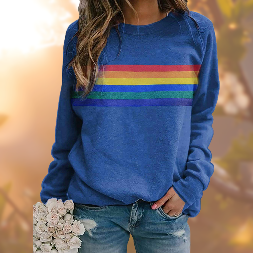 Maglione Uomo Cotone Morbido con Righe Orizzontali