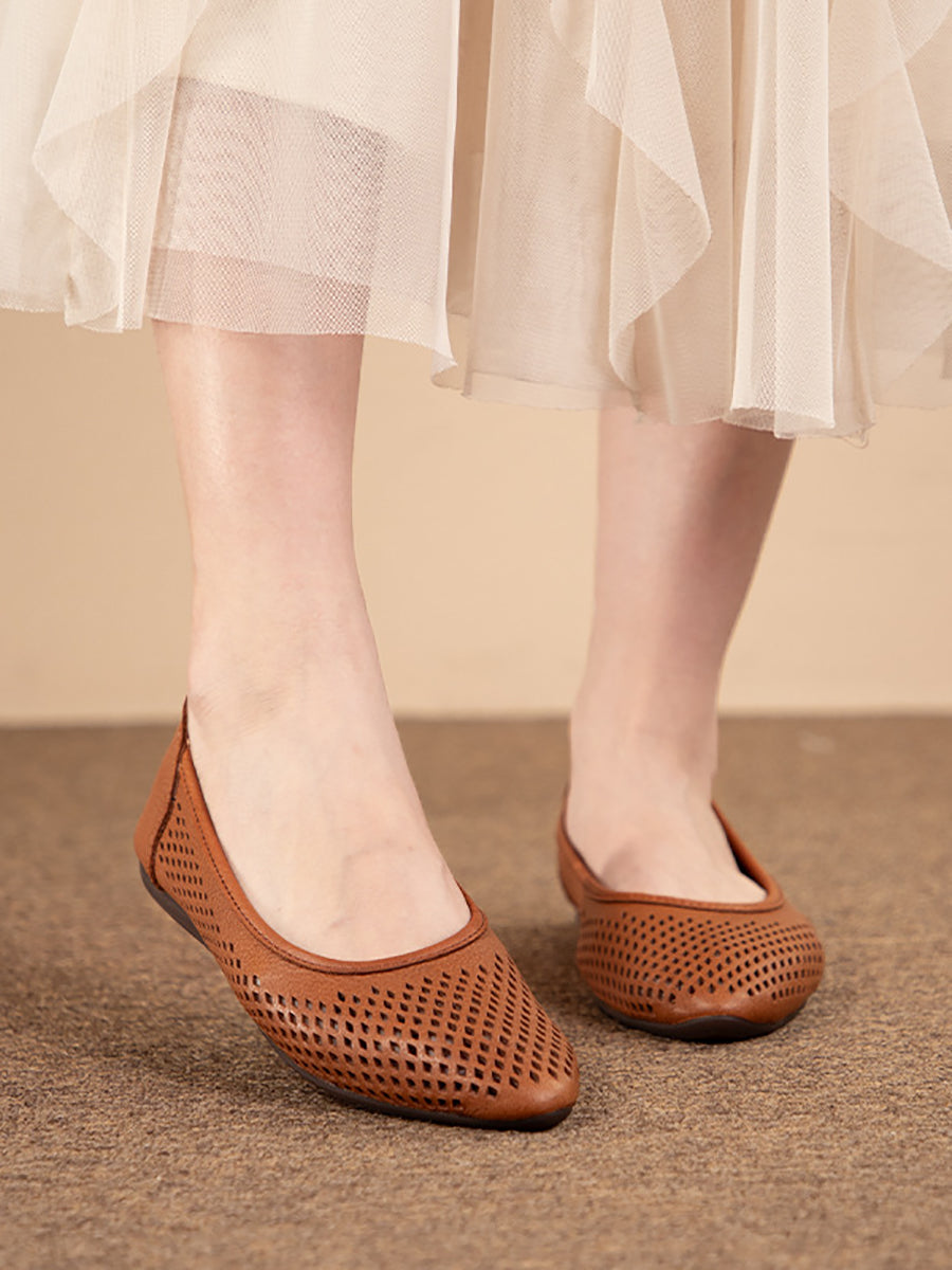 Ballerine eleganti da donna, comode e traspiranti, in similpelle 1