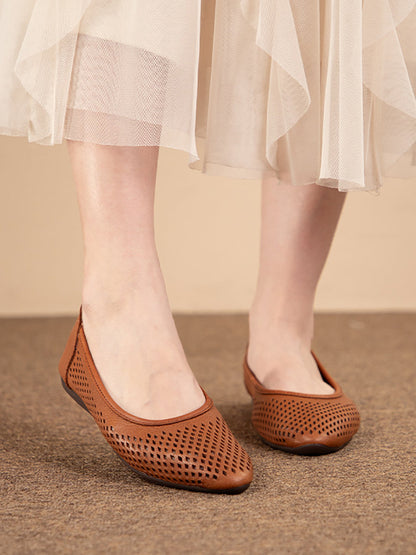 Ballerine eleganti da donna, comode e traspiranti, in similpelle 1