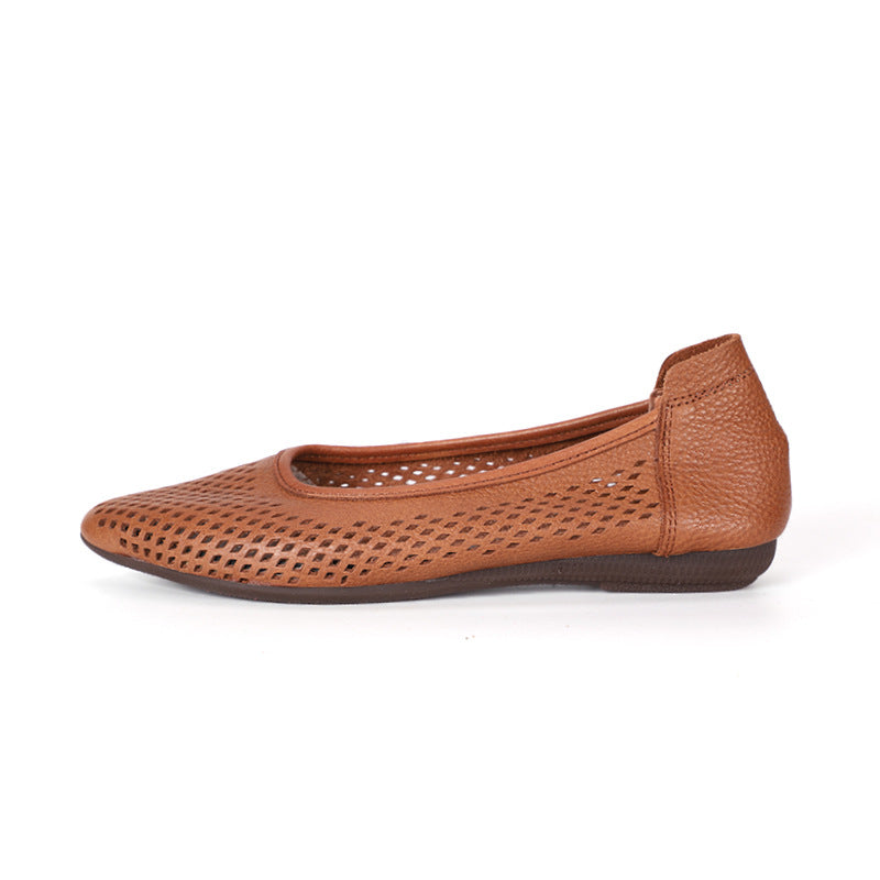 Ballerine eleganti da donna, comode e traspiranti, in similpelle 4