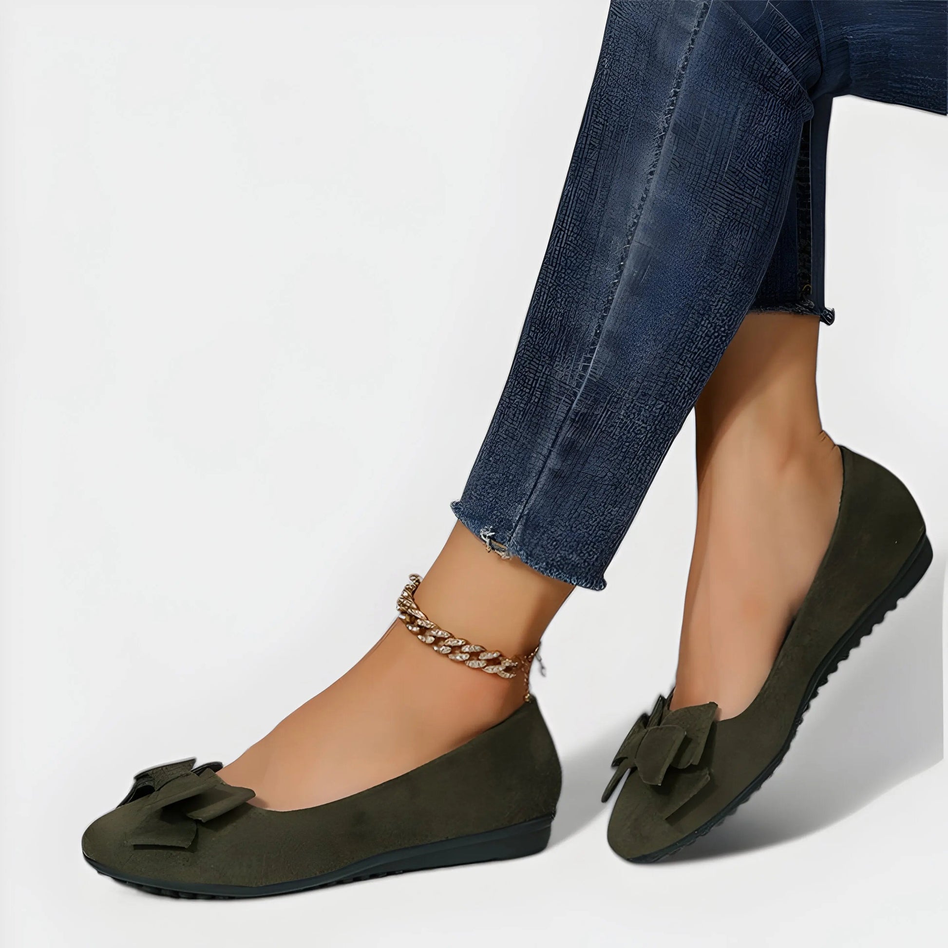 Ballerine Donna Materiale Sintetico con Fiocco Classiche - Vesarelli