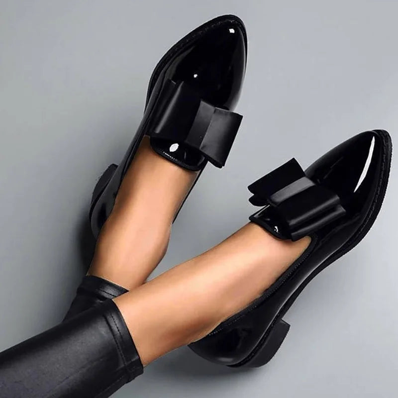 Ballerine Donna in Similpelle Slip-On con Fiocco Elegante - Vesarelli
