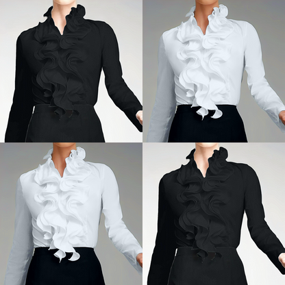 Blusa Donna con Volants Svasata