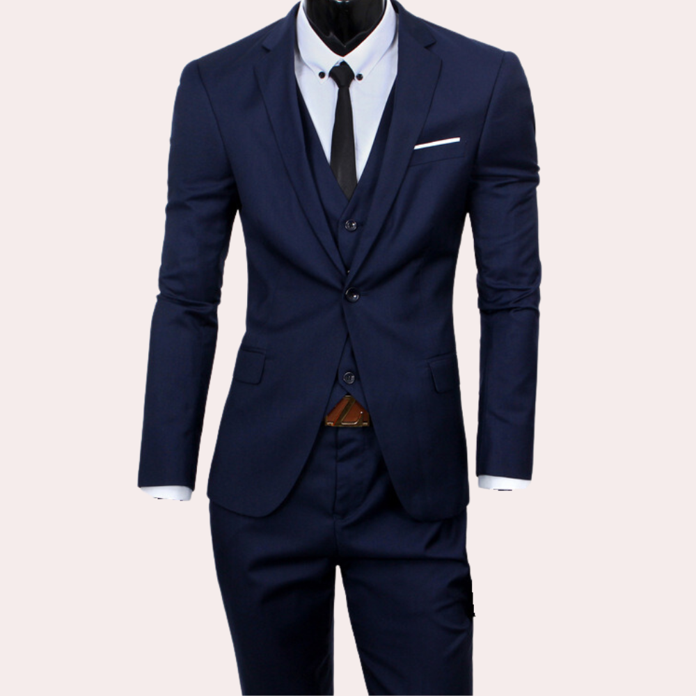 Completo Uomo Tre Pezzi in Tessuto Slim Fit