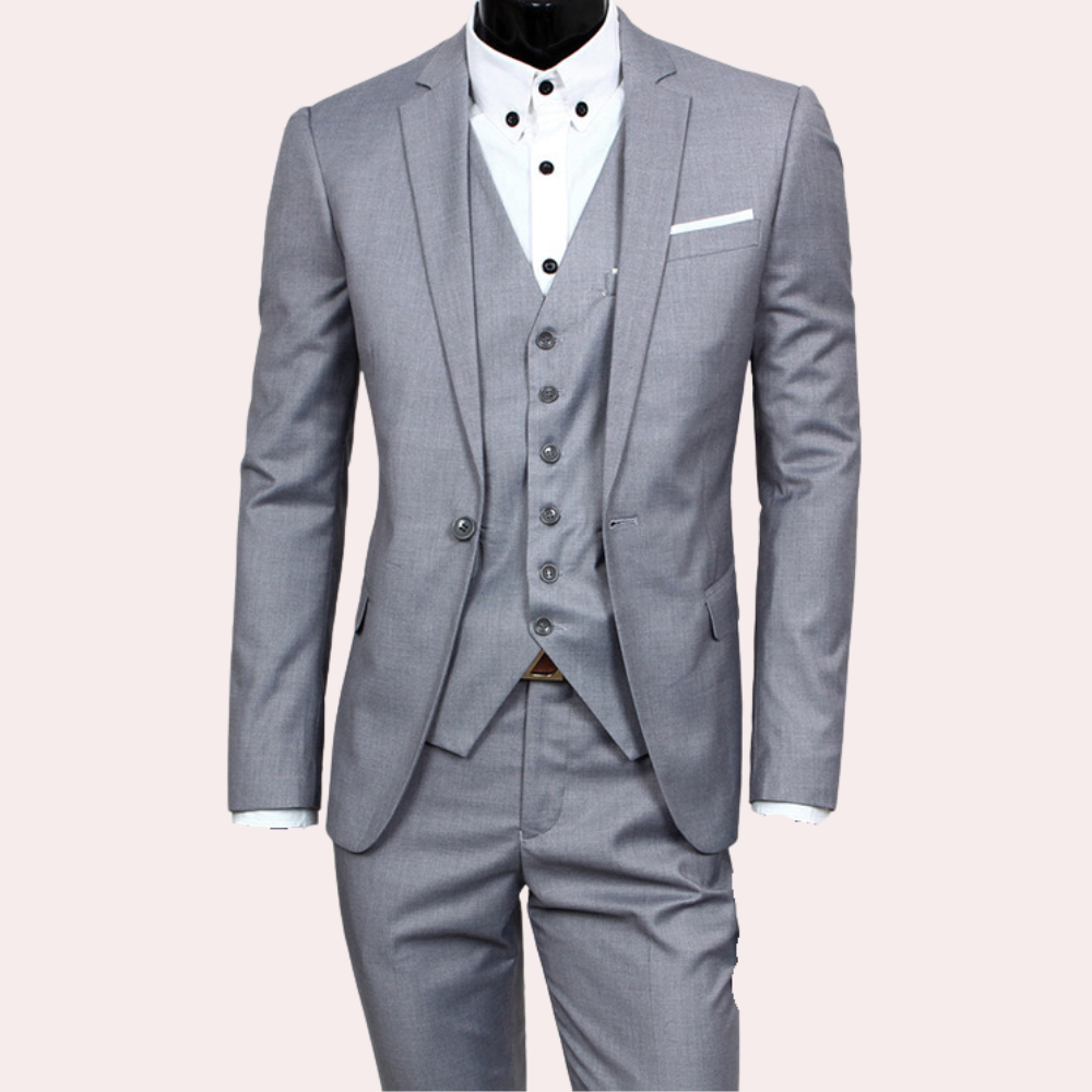 Completo Uomo Tre Pezzi in Tessuto Slim Fit