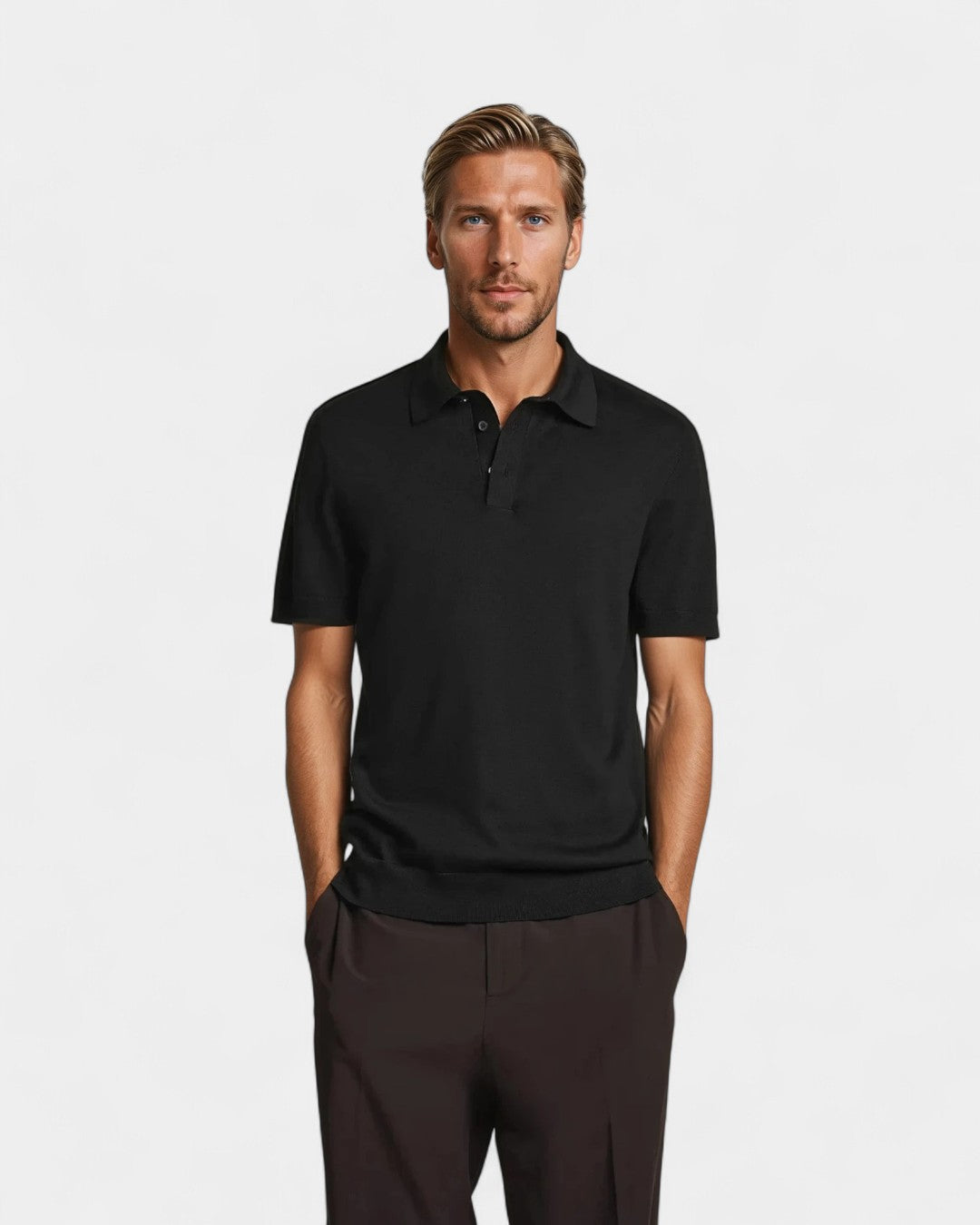 Polo Uomo in Maglia di Seta Vestibilità Regular - Brentozzi