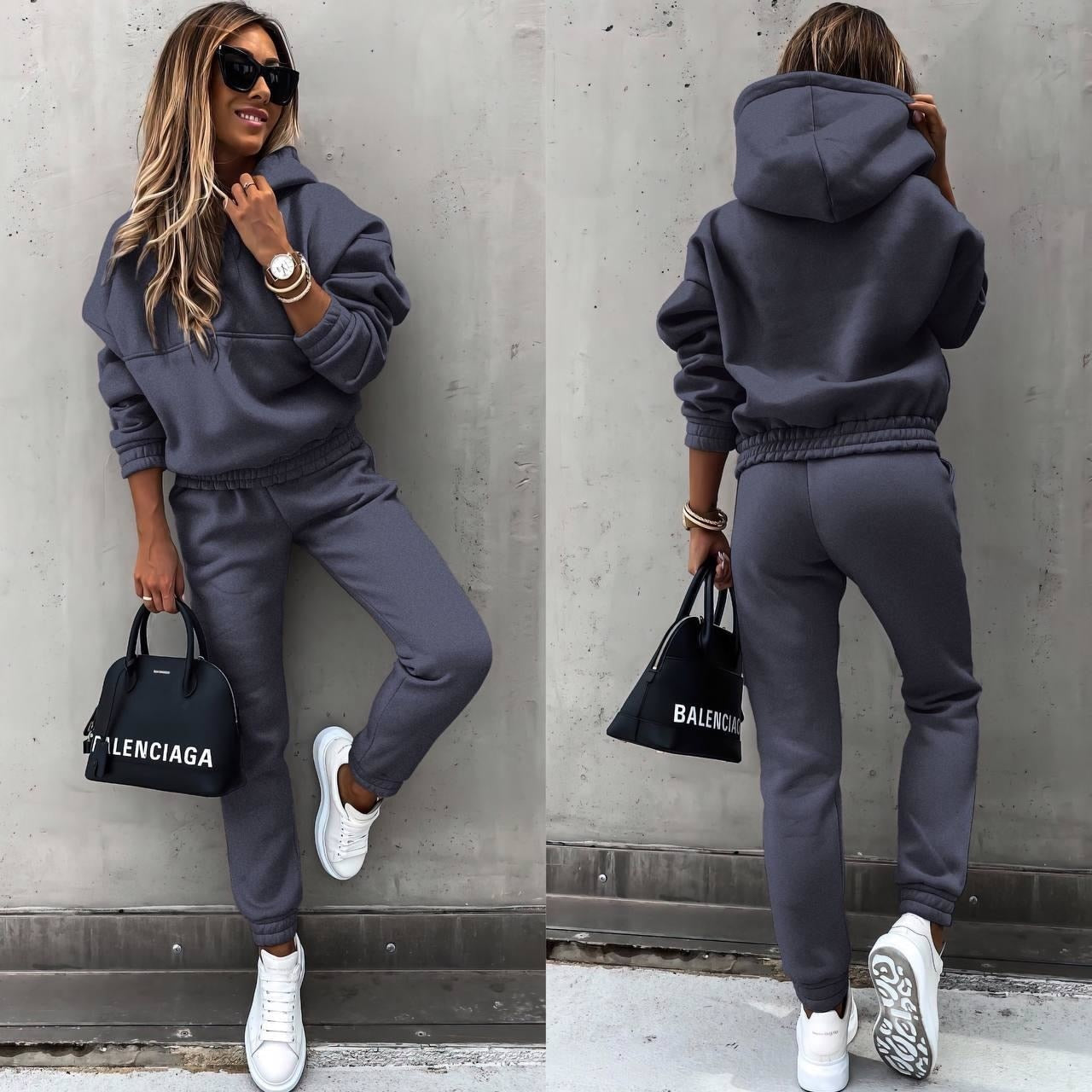 Tuta Jogging Donna Tessuto Traspirante Stile Moderno Versatile
