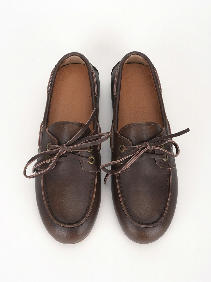 Bianca | Mocassini Donna in Pelle Scarpe da Barca Stringate 1