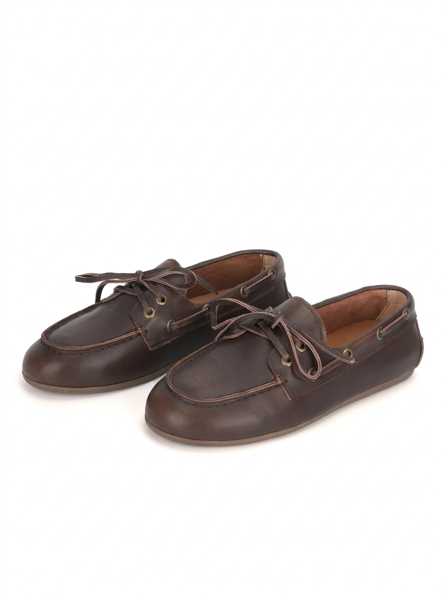 Bianca | Mocassini Donna in Pelle Scarpe da Barca Stringate 5