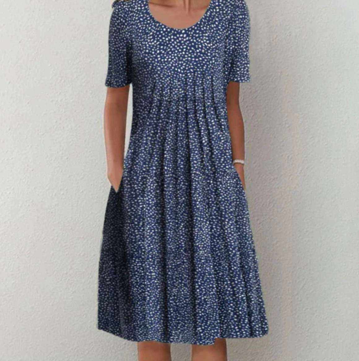 Abito Midi Donna Fantasia con Linee Continuative