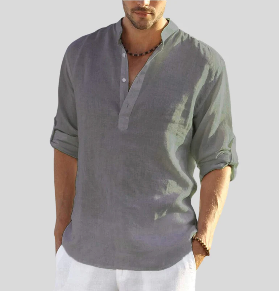 Camicia Uomo in Lino Stile Elegante