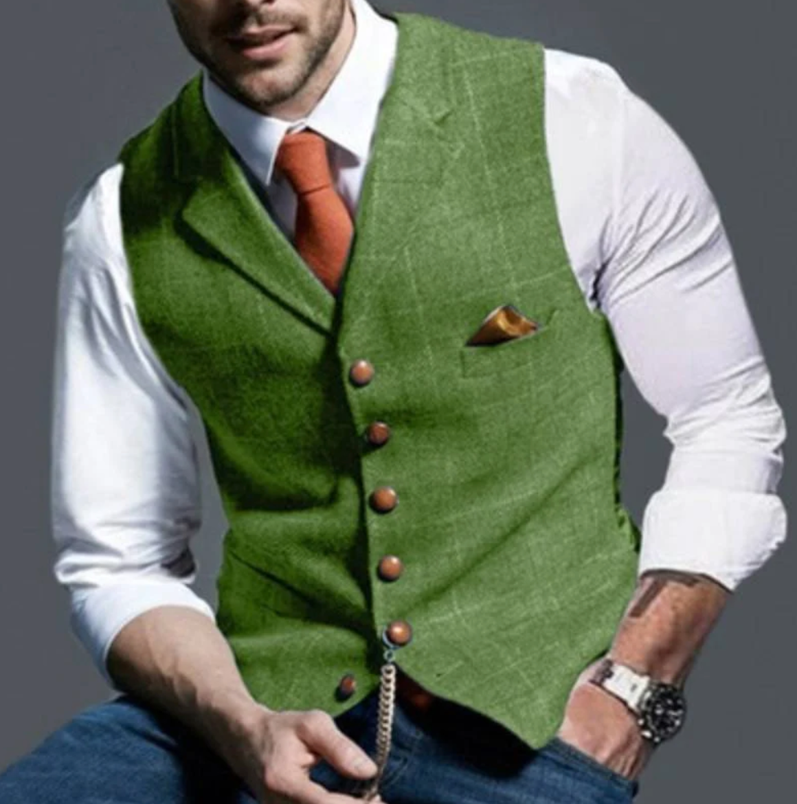 Gilet Uomo Vintage Classico Elegante Slim Fit