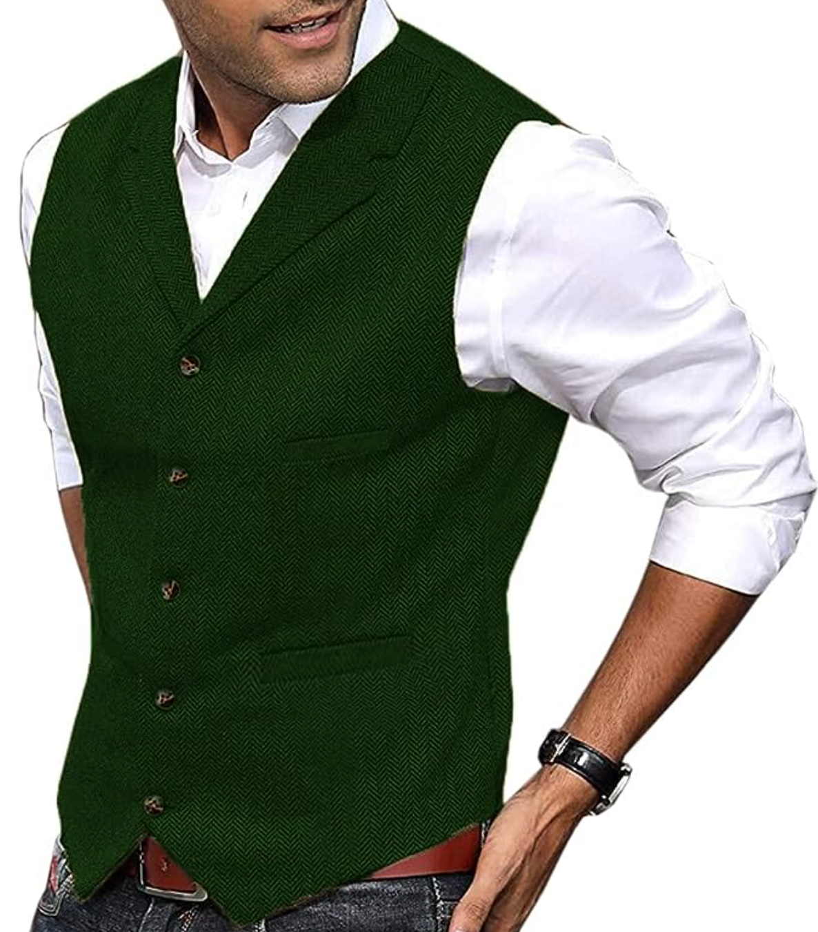 Gilet Tradizionale Uomo Classico Vestibilità Regolare